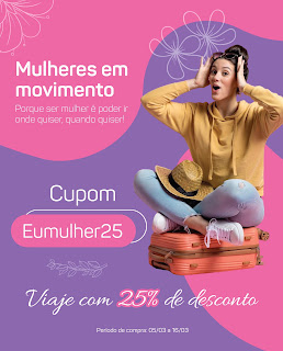 De 05 a 16 de março, as mulheres viajam com 25% de desconto na Eucatur