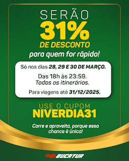Surpresa especial para você! Cupom de 31% de desconto