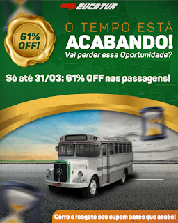 Corra! A promoção de aniversário da Eucatur está acabando!