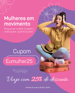 Mulheres viajam mais e pagam menos na Eucatur! 25%Off