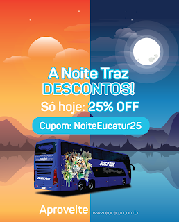 Aproveite o desconto de 25% na Eucatur esta noite!