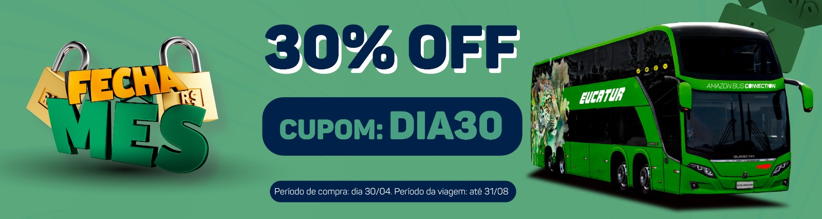 Amanhã tem 30% OFF na Eucatur: prepare-se!
